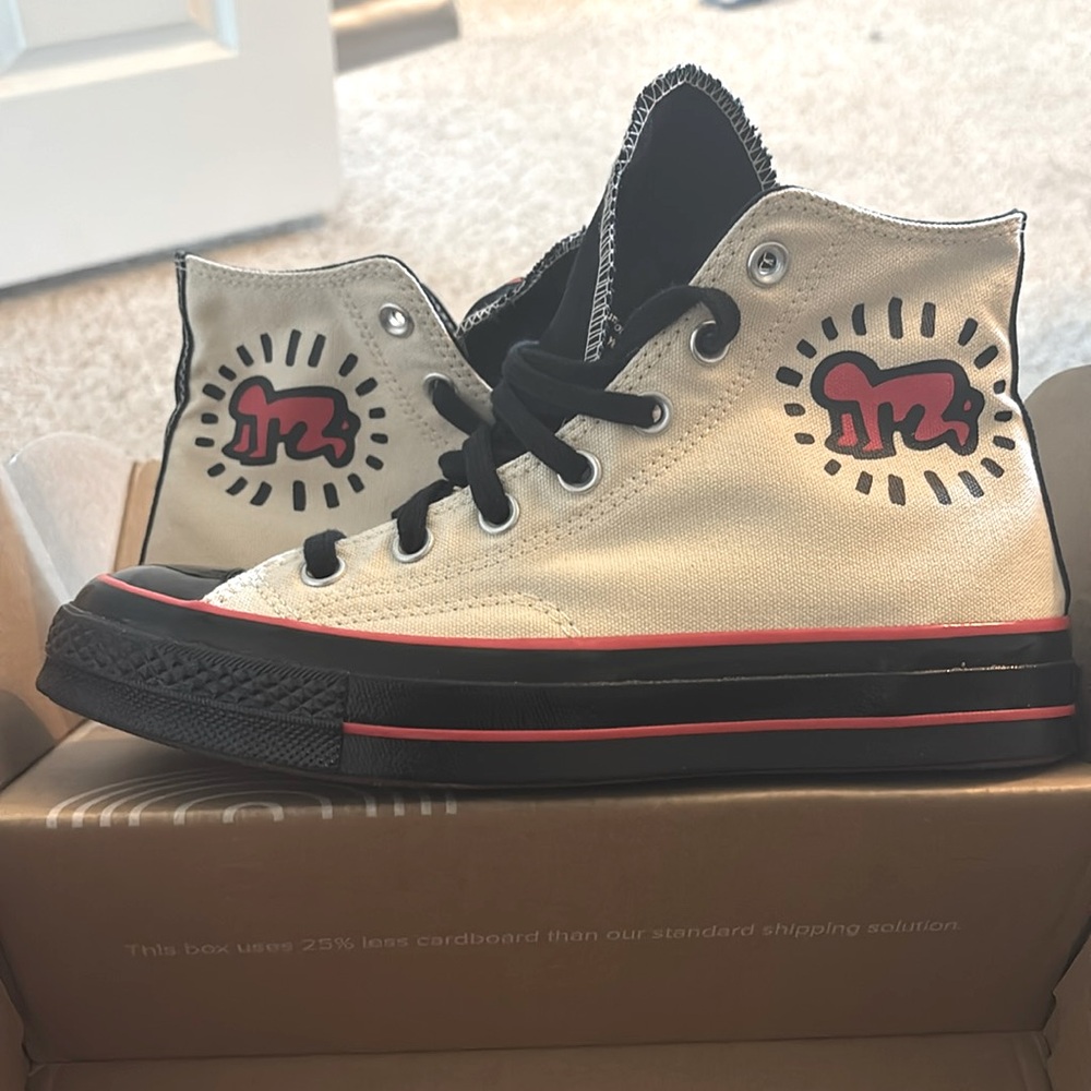 Converse High-Top Sneakers - Cream and Black